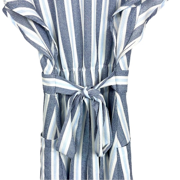 Monteau Semi Sheer Blue Dress with Pockets | Size: Small - Picture 4 of 9